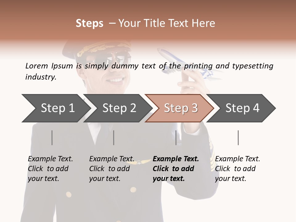 Looking Uniforms Pilot PowerPoint Template