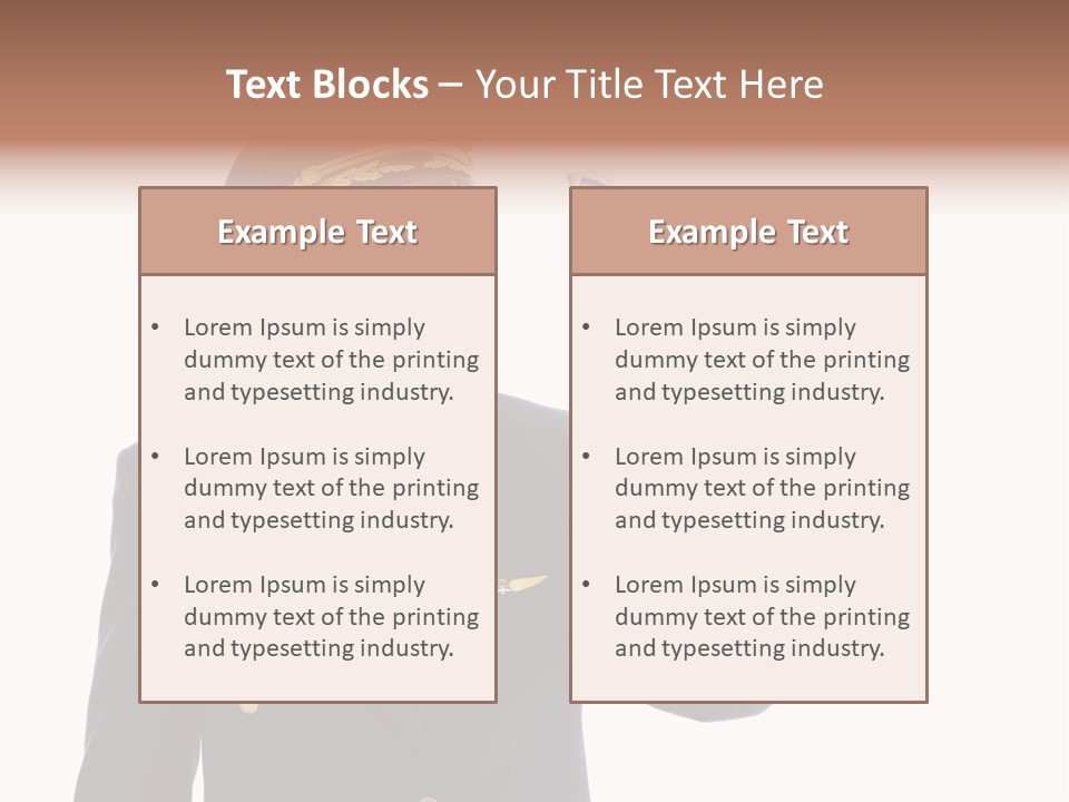 Looking Uniforms Pilot PowerPoint Template