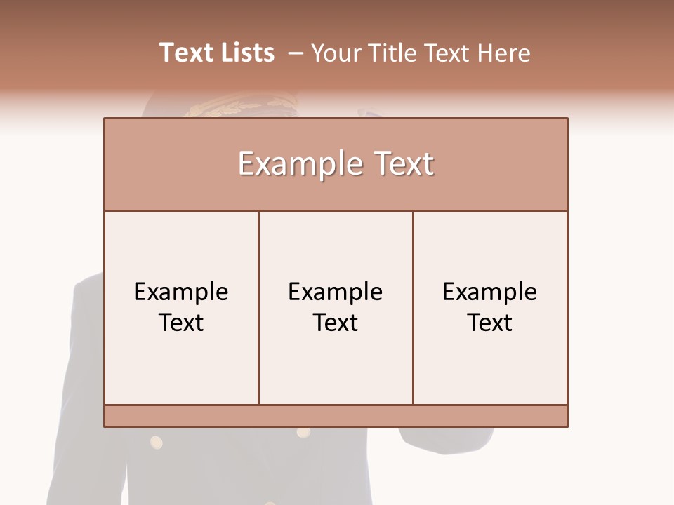 Looking Uniforms Pilot PowerPoint Template