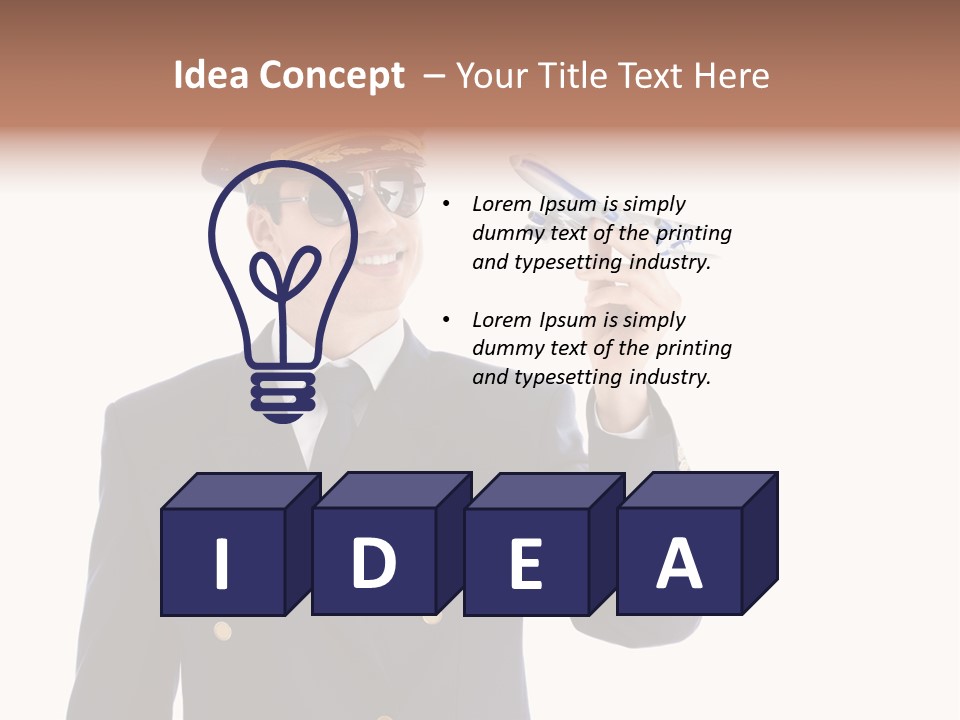 Looking Uniforms Pilot PowerPoint Template