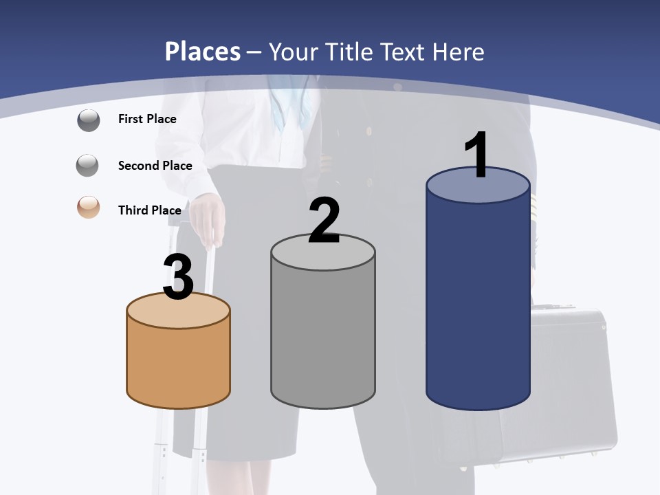 Woman Men Baggage PowerPoint Template