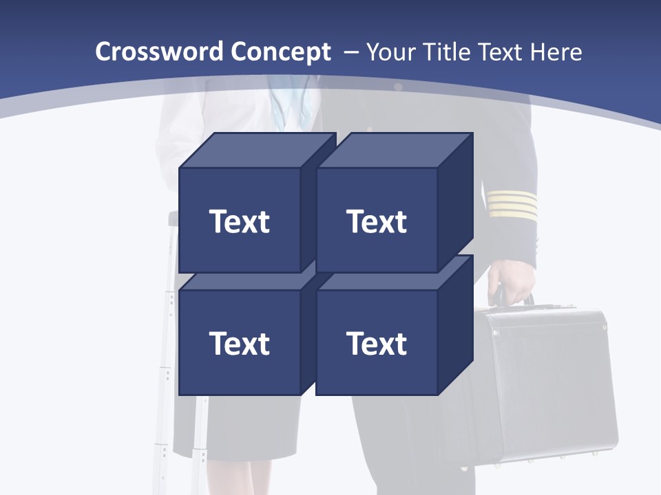 Woman Men Baggage PowerPoint Template