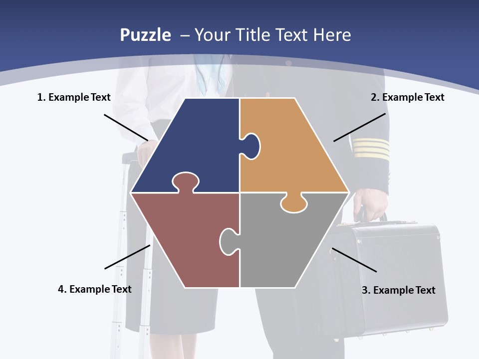 Woman Men Baggage PowerPoint Template