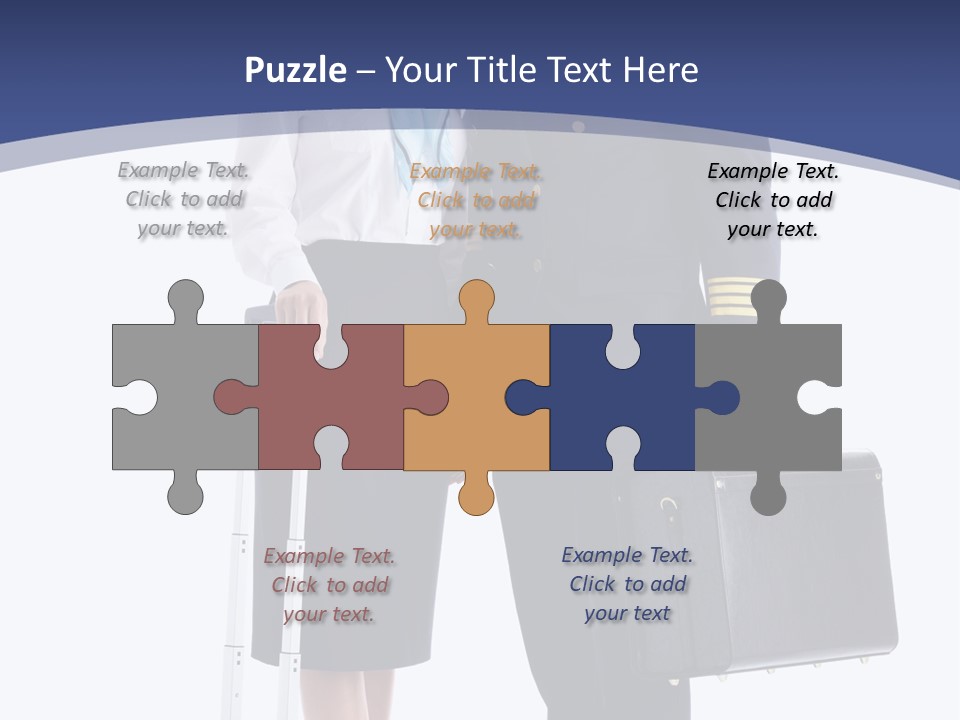 Woman Men Baggage PowerPoint Template