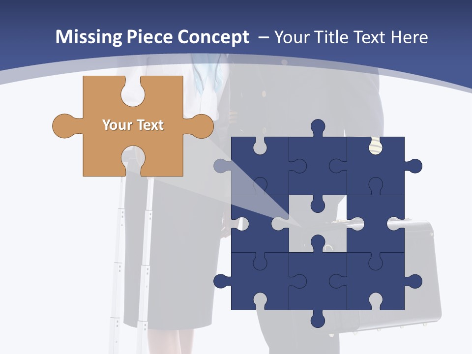 Woman Men Baggage PowerPoint Template