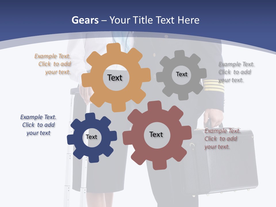 Woman Men Baggage PowerPoint Template