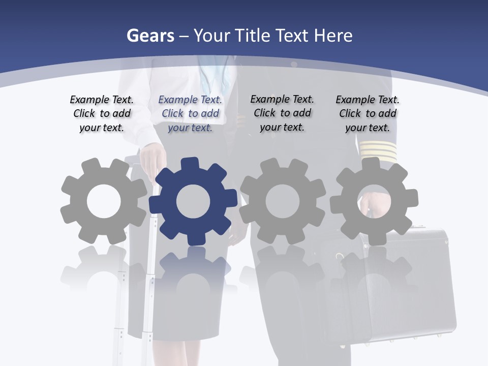 Woman Men Baggage PowerPoint Template