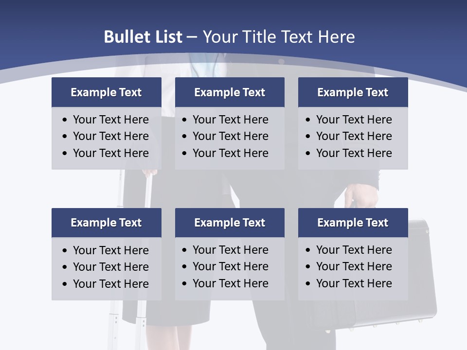 Woman Men Baggage PowerPoint Template