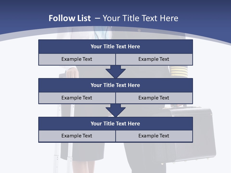 Woman Men Baggage PowerPoint Template
