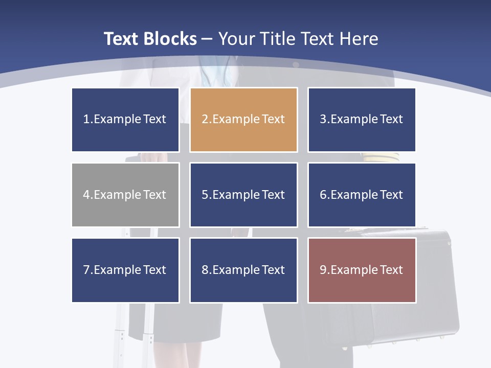 Woman Men Baggage PowerPoint Template