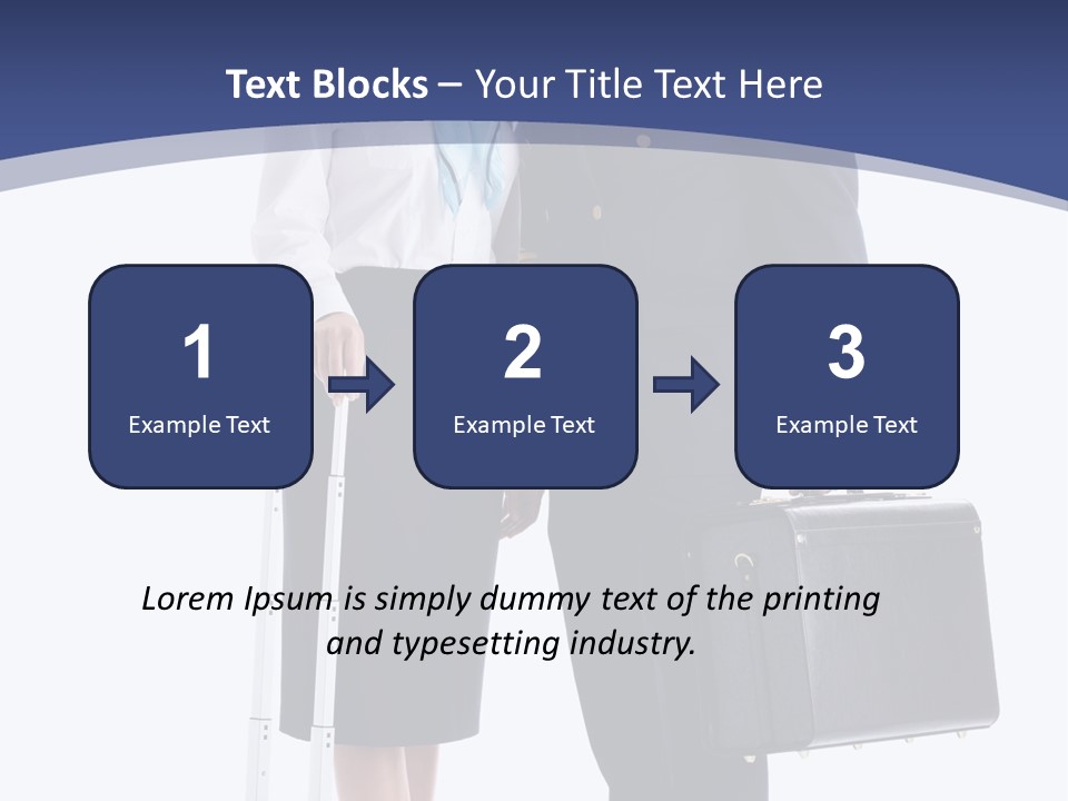 Woman Men Baggage PowerPoint Template