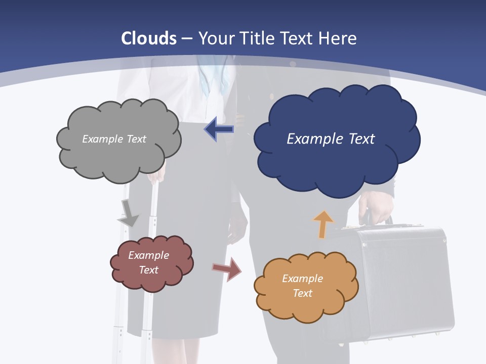 Woman Men Baggage PowerPoint Template