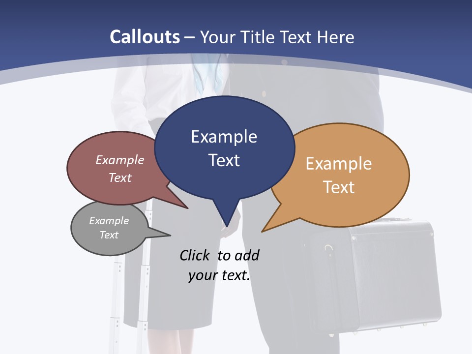 Woman Men Baggage PowerPoint Template