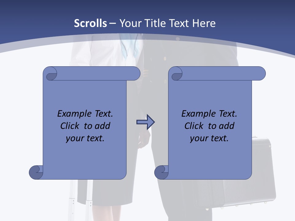 Woman Men Baggage PowerPoint Template
