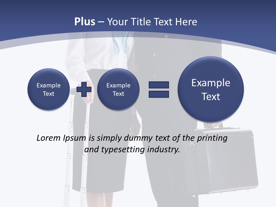 Woman Men Baggage PowerPoint Template