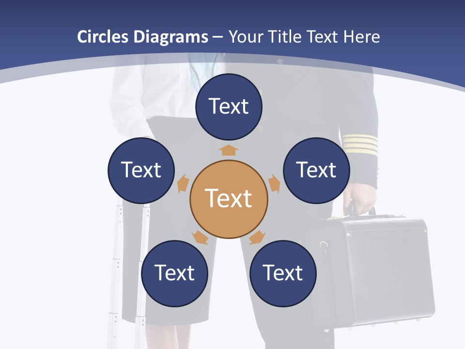 Woman Men Baggage PowerPoint Template