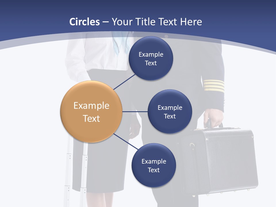 Woman Men Baggage PowerPoint Template