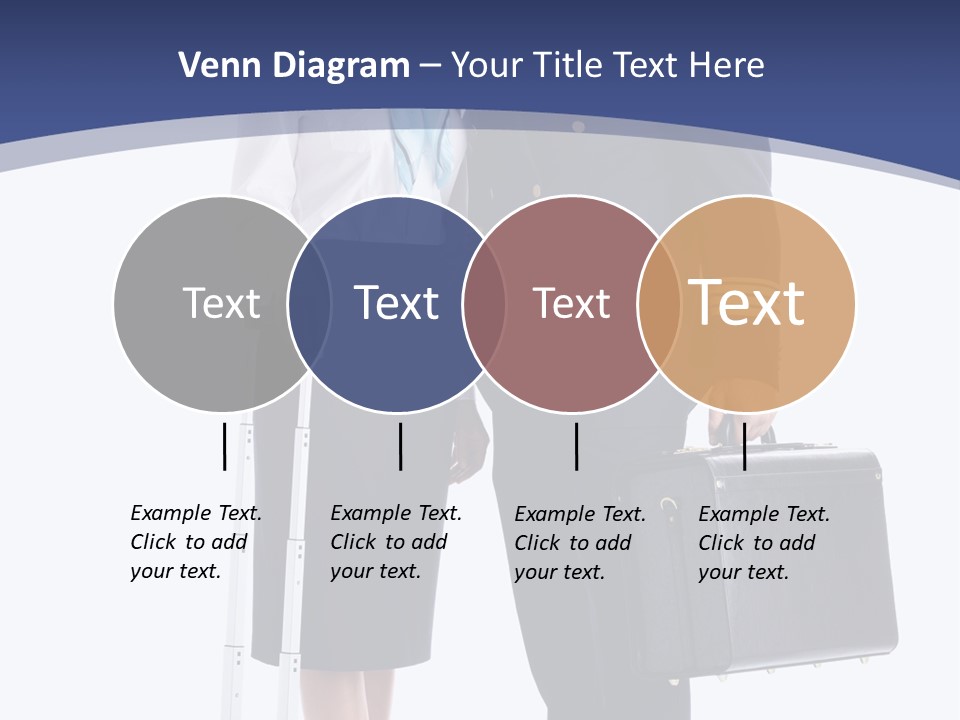 Woman Men Baggage PowerPoint Template