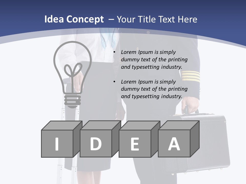 Woman Men Baggage PowerPoint Template