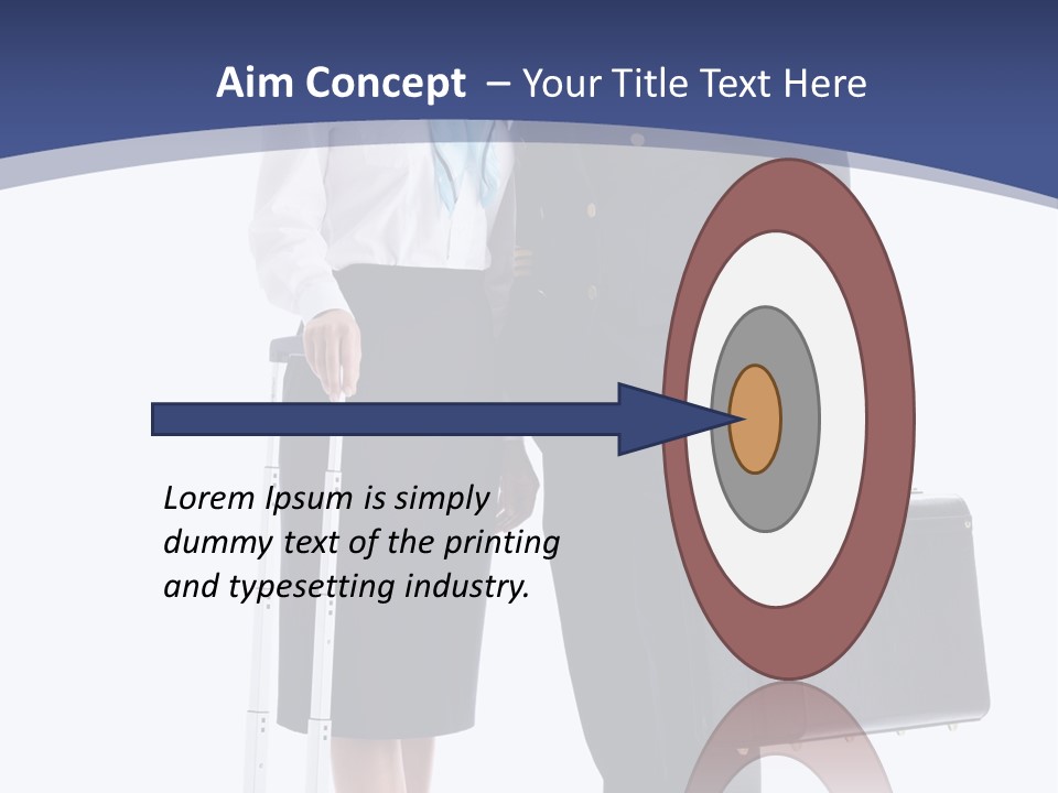 Woman Men Baggage PowerPoint Template