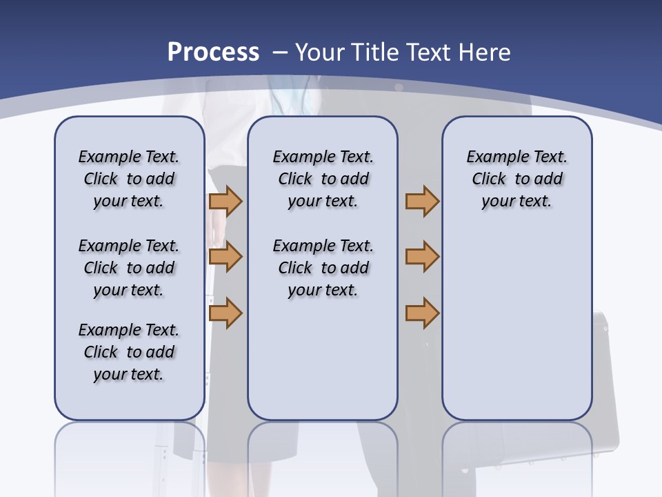 Woman Men Baggage PowerPoint Template