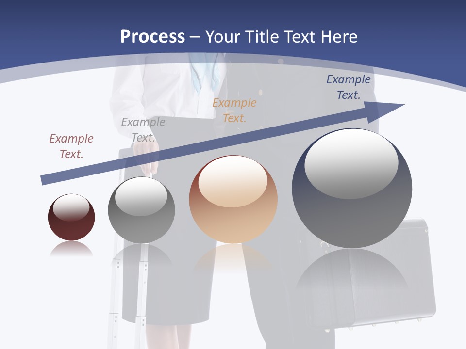 Woman Men Baggage PowerPoint Template