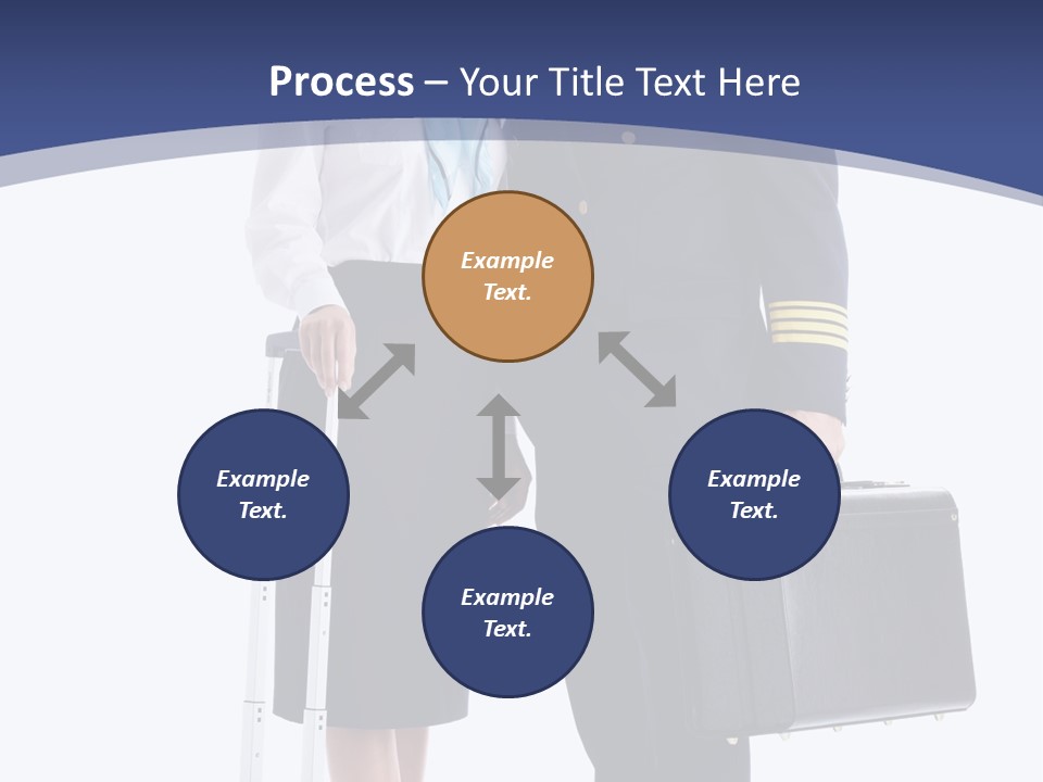 Woman Men Baggage PowerPoint Template