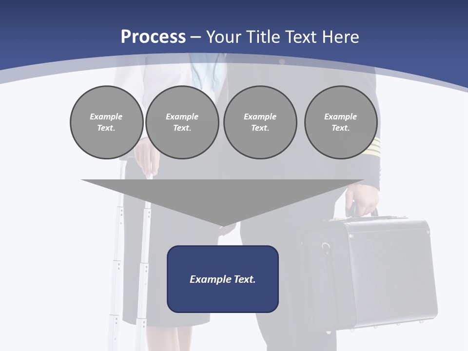 Woman Men Baggage PowerPoint Template
