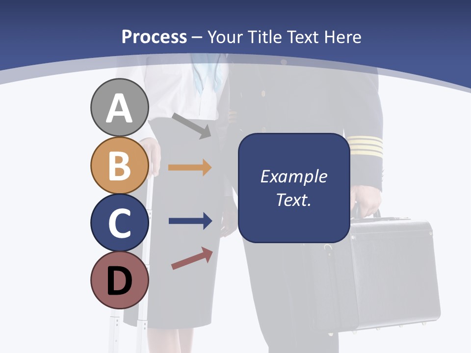 Woman Men Baggage PowerPoint Template