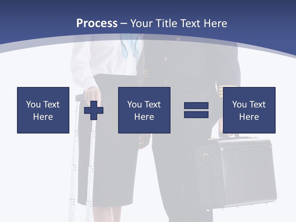 Woman Men Baggage PowerPoint Template