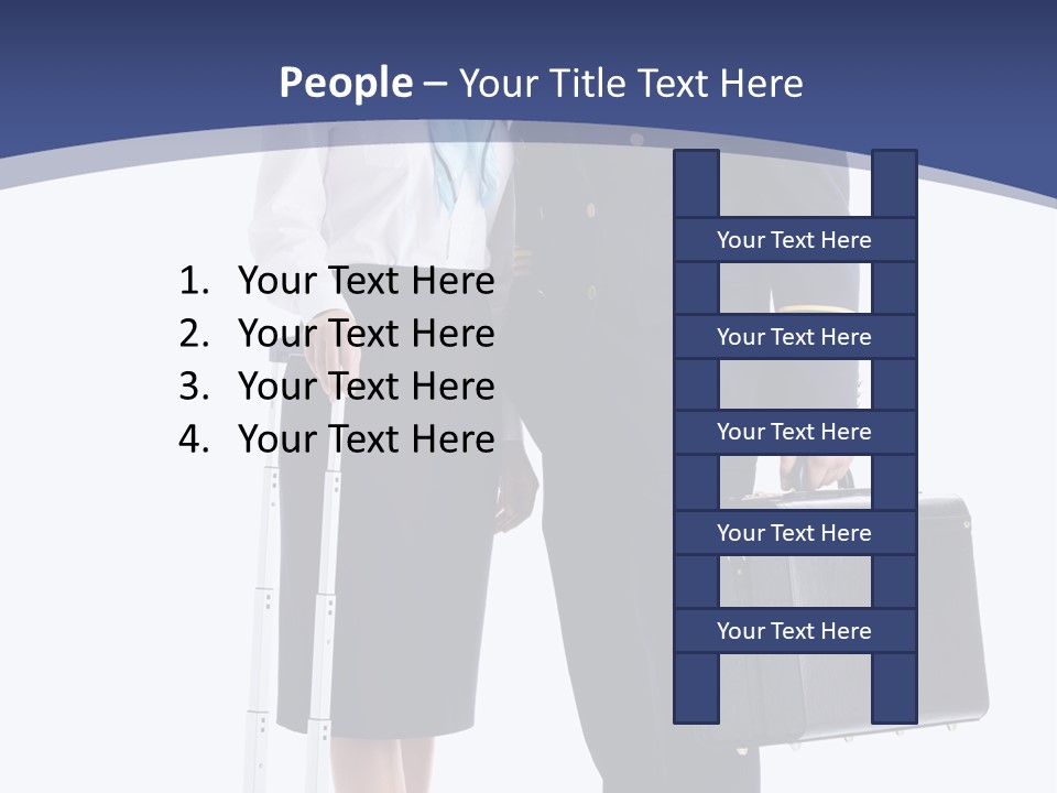 Woman Men Baggage PowerPoint Template