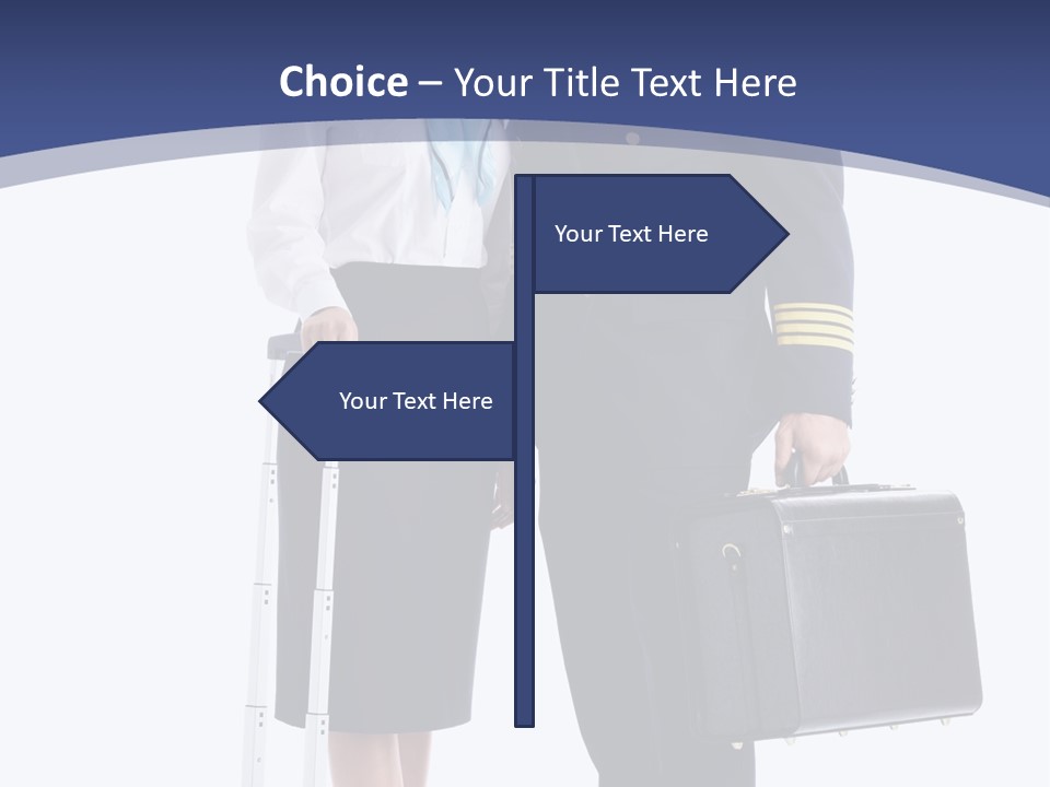 Woman Men Baggage PowerPoint Template