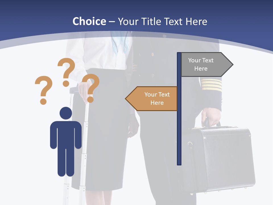 Woman Men Baggage PowerPoint Template