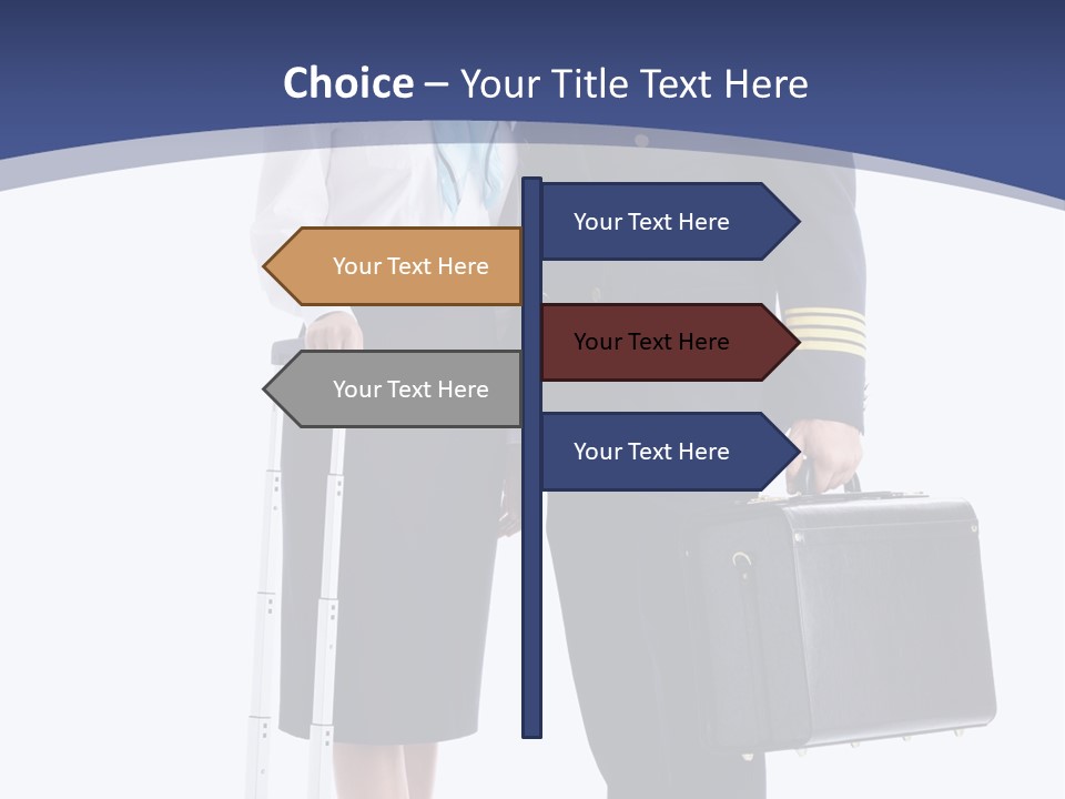 Woman Men Baggage PowerPoint Template