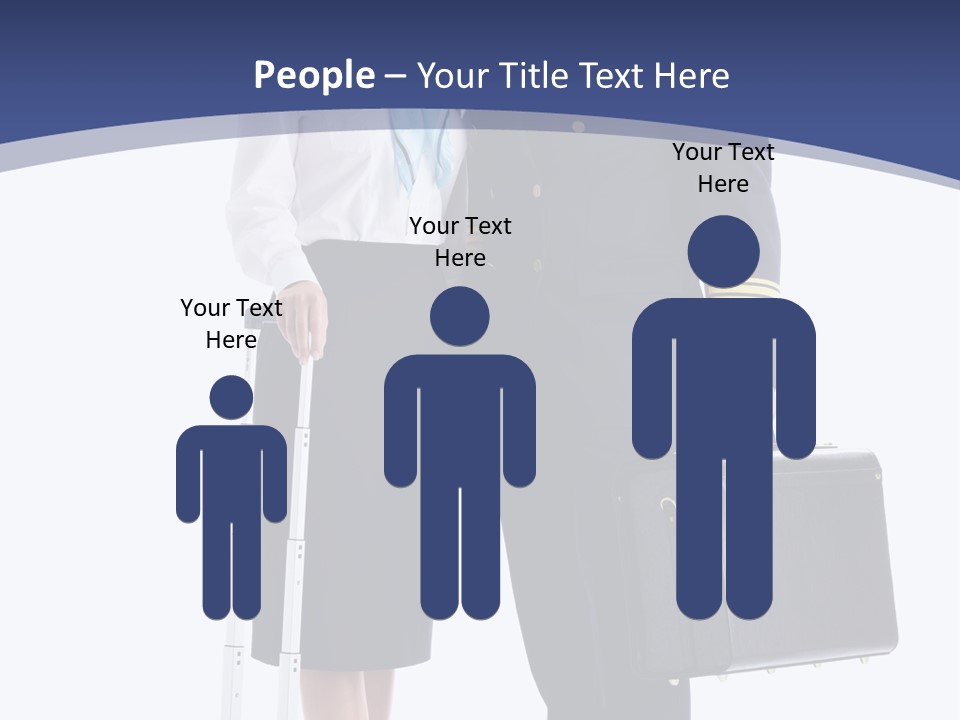 Woman Men Baggage PowerPoint Template