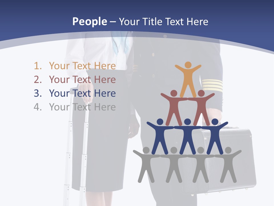 Woman Men Baggage PowerPoint Template