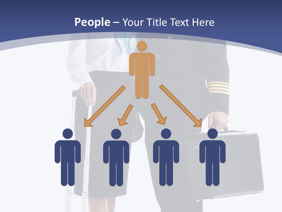 Woman Men Baggage PowerPoint Template