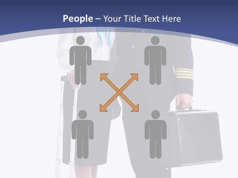 Woman Men Baggage PowerPoint Template