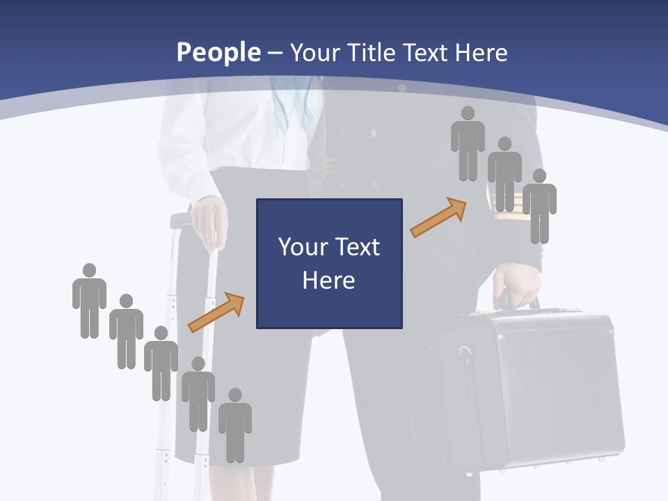 Woman Men Baggage PowerPoint Template