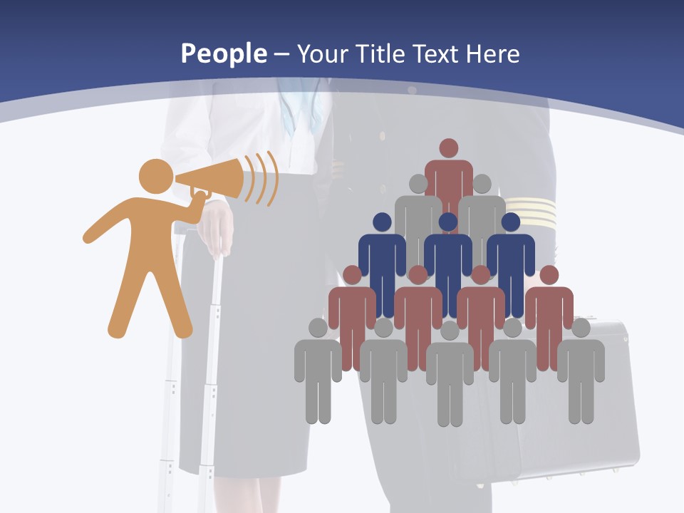 Woman Men Baggage PowerPoint Template