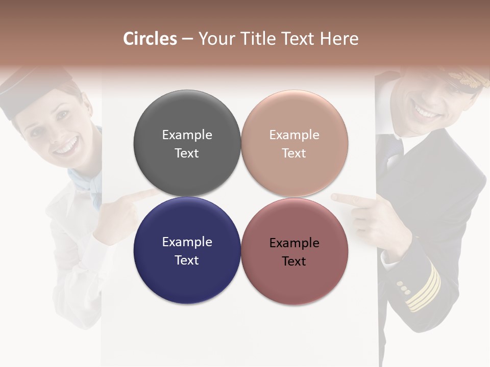 Flying Male Employees PowerPoint Template