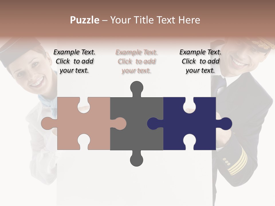 Flying Male Employees PowerPoint Template