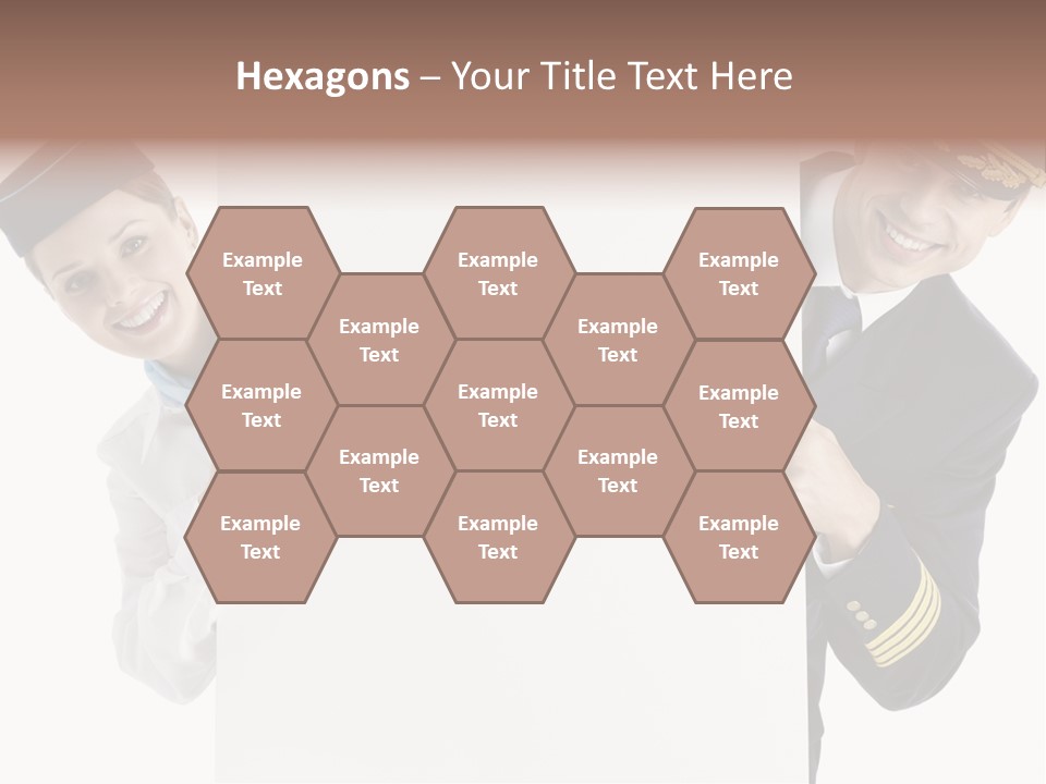 Flying Male Employees PowerPoint Template