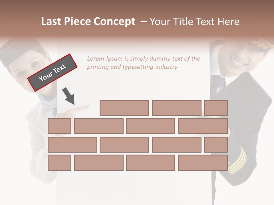 Flying Male Employees PowerPoint Template