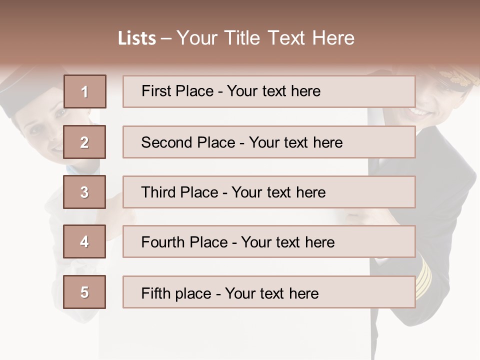 Flying Male Employees PowerPoint Template