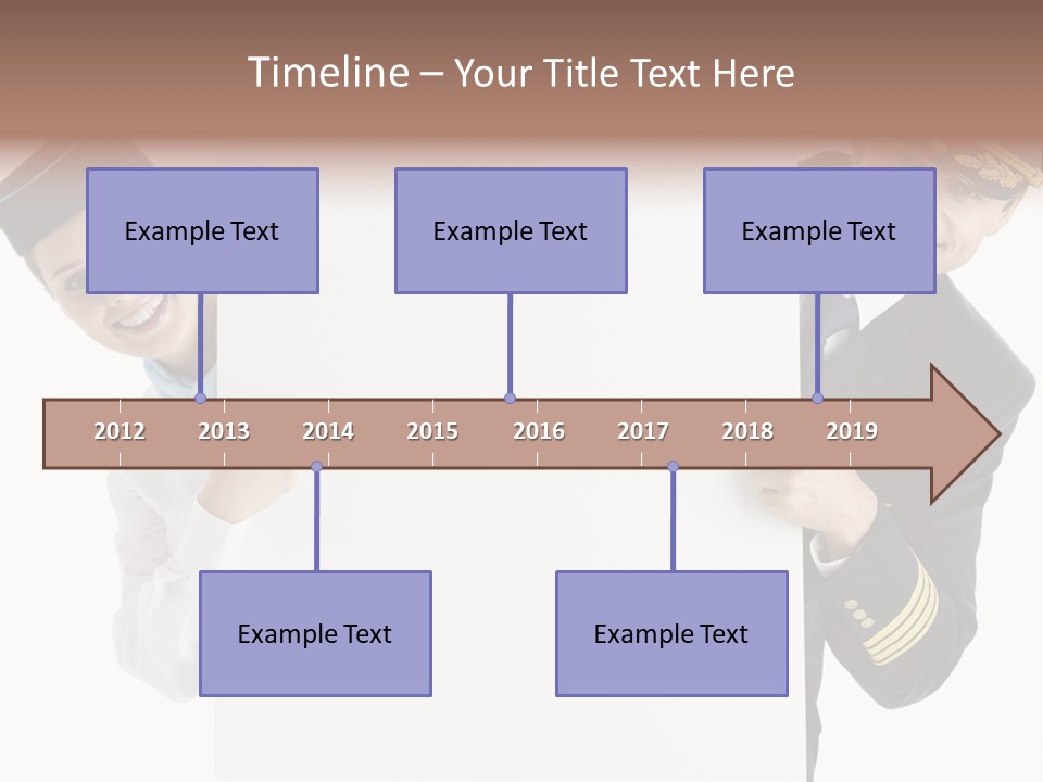 Flying Male Employees PowerPoint Template