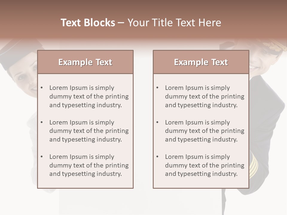 Flying Male Employees PowerPoint Template