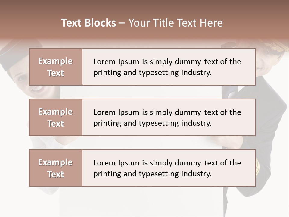 Flying Male Employees PowerPoint Template