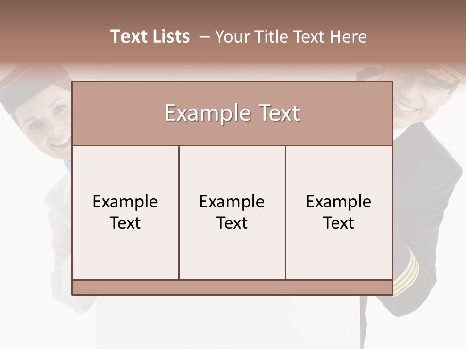 Flying Male Employees PowerPoint Template