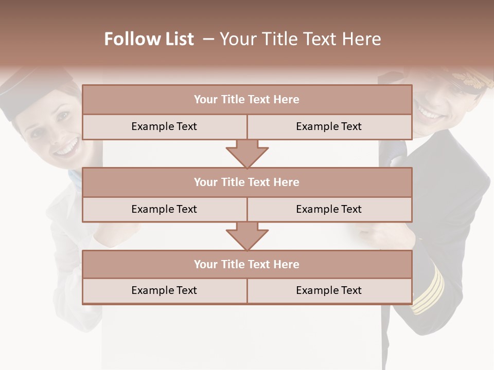 Flying Male Employees PowerPoint Template